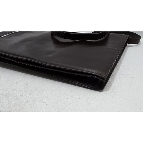 Vintage 1980s Charles Jourdan Paris Brown Leather Flap Crossbody Purse/Clutch - Picture 9 of 9